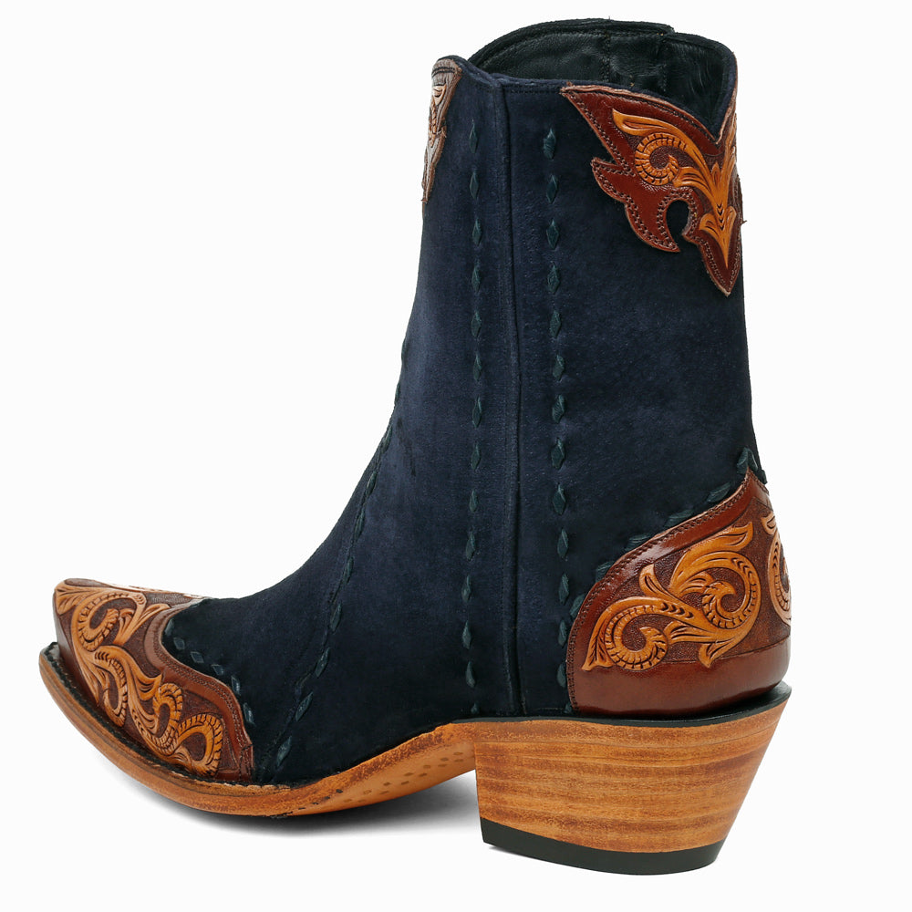 Saddle Ankle Zipper - Navy - Back at the Ranch