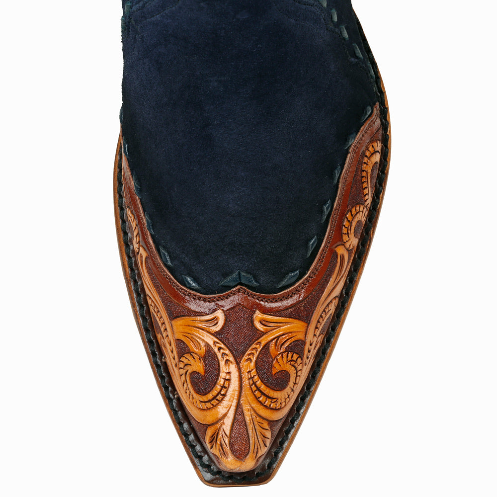 Saddle Ankle Zipper - Navy - Back at the Ranch