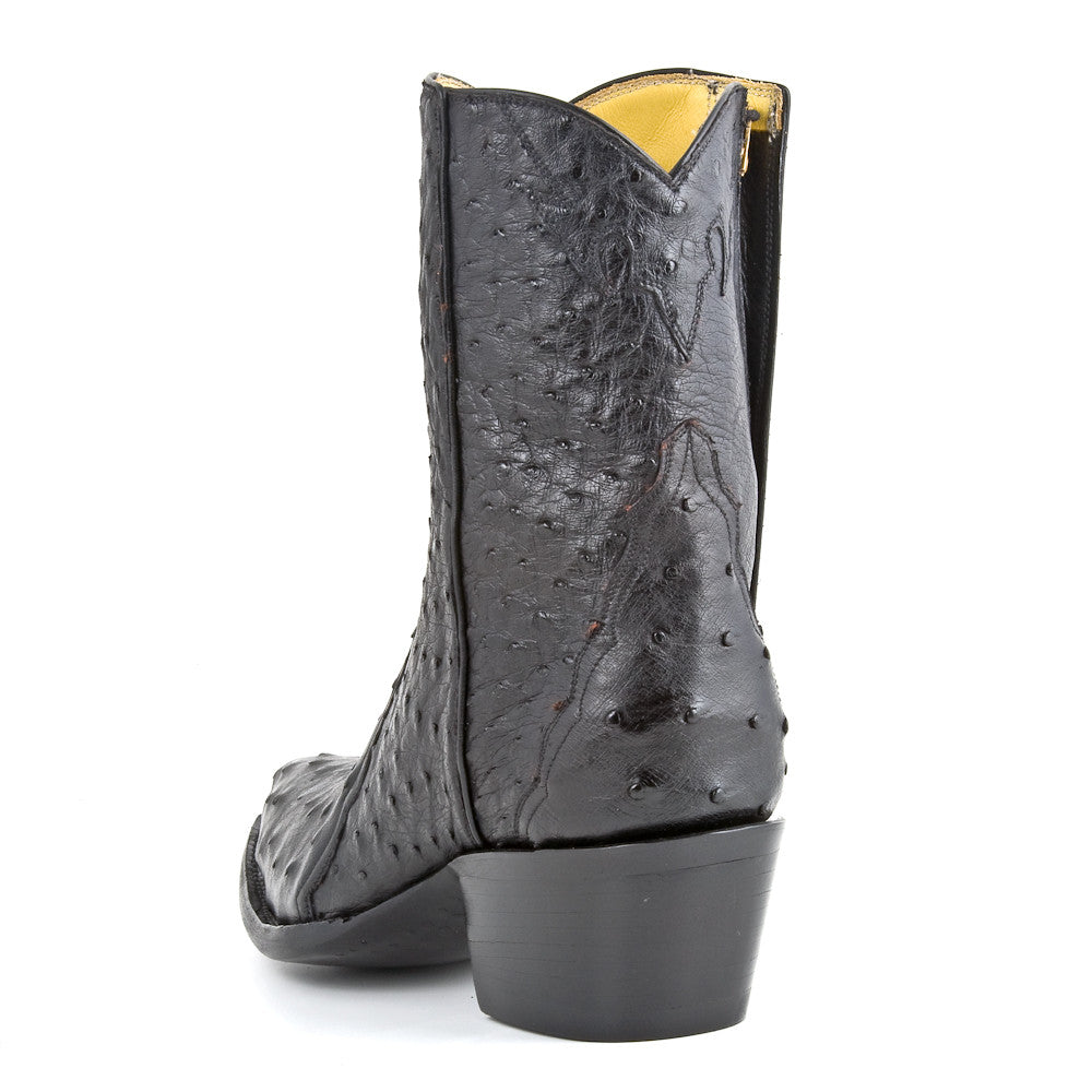 Ostrich Ankle Zipper - Black - Back at the Ranch