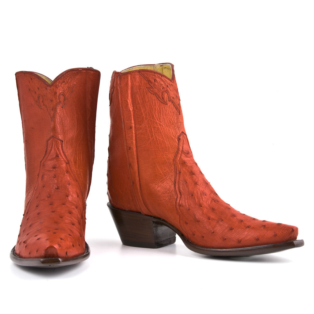 Ostrich Ankle Zipper - Gerbera - Back at the Ranch