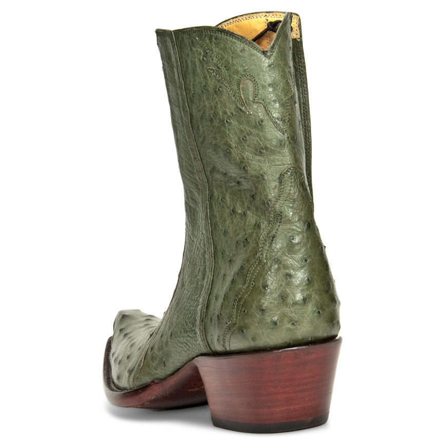 Ostrich Ankle Zipper - Olive - Back at the Ranch