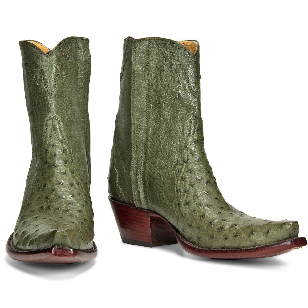 Ostrich Ankle Zipper - Olive - Back at the Ranch