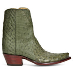 Ostrich Ankle Zipper - Olive - Back at the Ranch