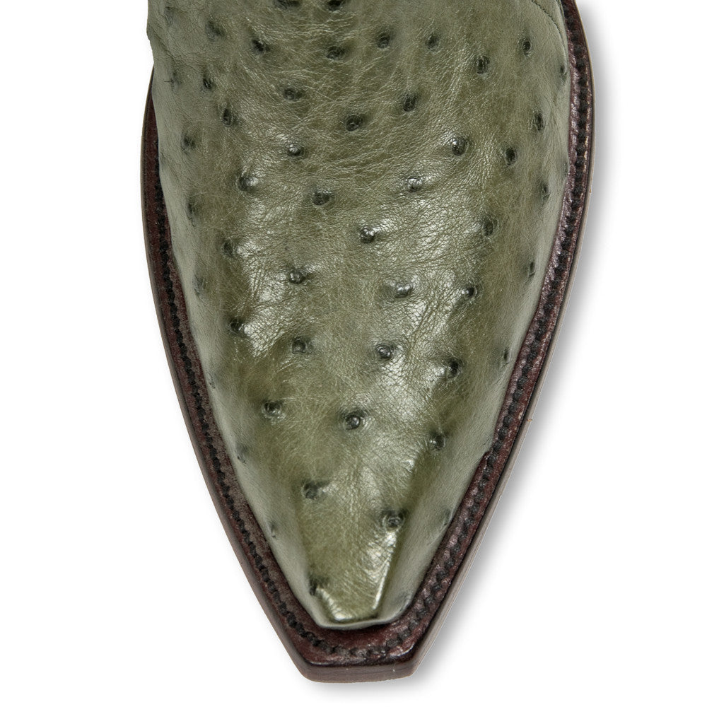Ostrich Ankle Zipper - Olive - Back at the Ranch