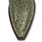 Ostrich Ankle Zipper - Olive - Back at the Ranch
