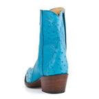 Ostrich Ankle Zipper - Crystal Blue - Back at the Ranch