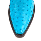 Ostrich Ankle Zipper - Crystal Blue - Back at the Ranch