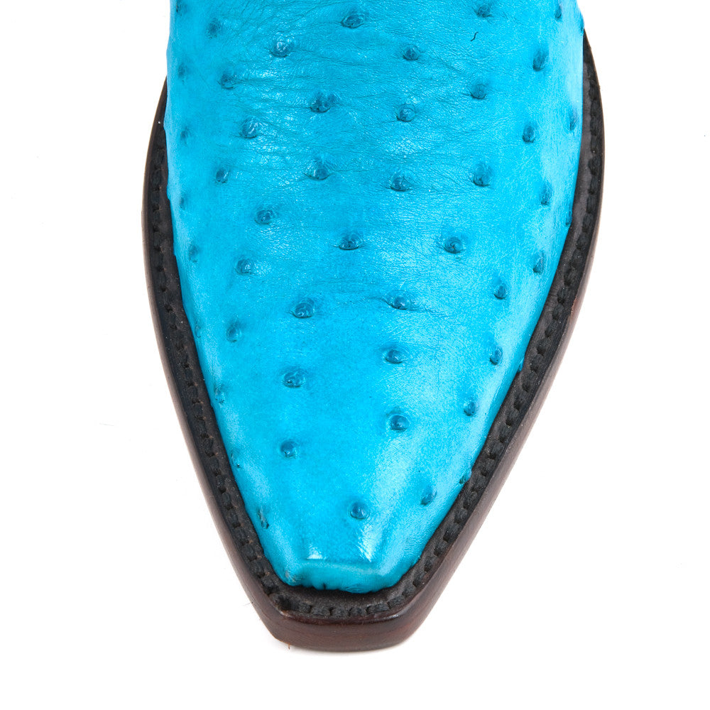 Ostrich Ankle Zipper - Crystal Blue - Back at the Ranch