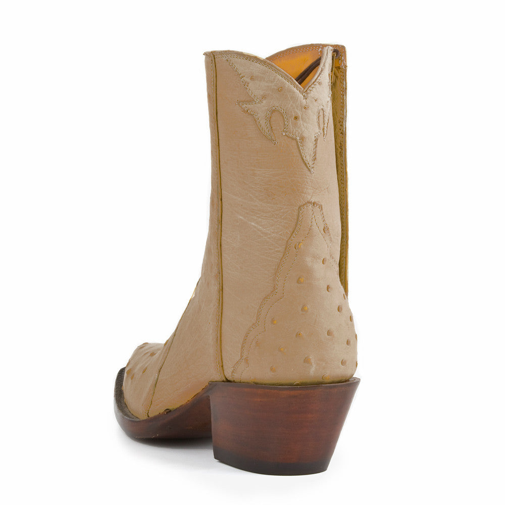 Ostrich Ankle Zipper - Antique Tan - Back at the Ranch