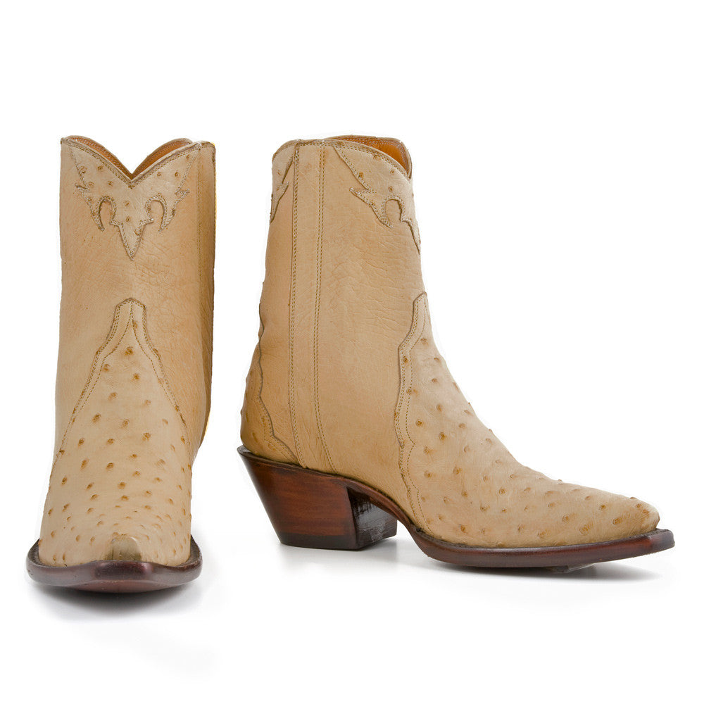 Ostrich Ankle Zipper - Antique Tan - Back at the Ranch