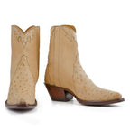 Ostrich Ankle Zipper - Antique Tan - Back at the Ranch