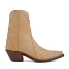 Ostrich Ankle Zipper - Antique Tan - Back at the Ranch