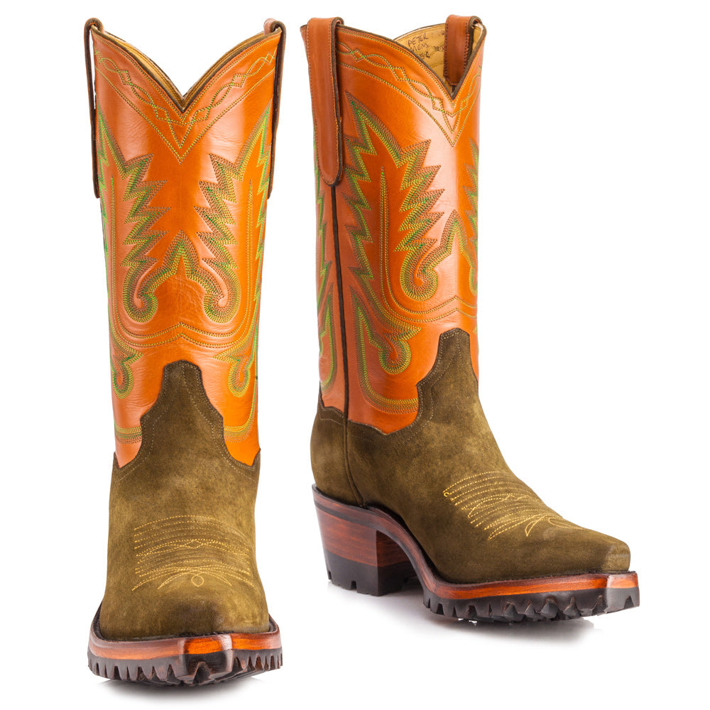 El Rancho 12" with Vibram -Cognac/Olive - Back at the Ranch