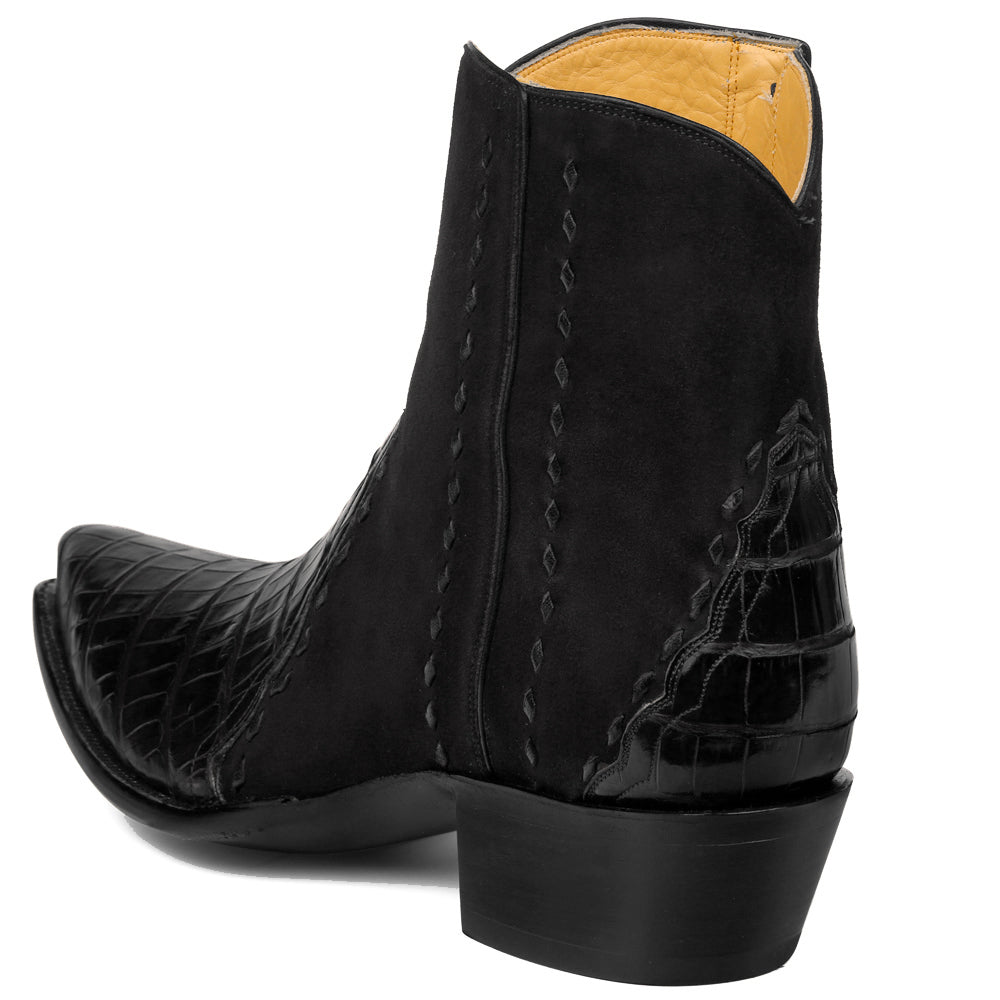 Crocodile with Nubuck Ankle Zipper - Back at the Ranch