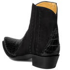 Crocodile with Nubuck Ankle Zipper - Back at the Ranch
