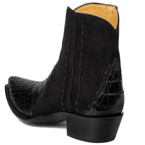 Crocodile with Nubuck Ankle Zipper - Back at the Ranch