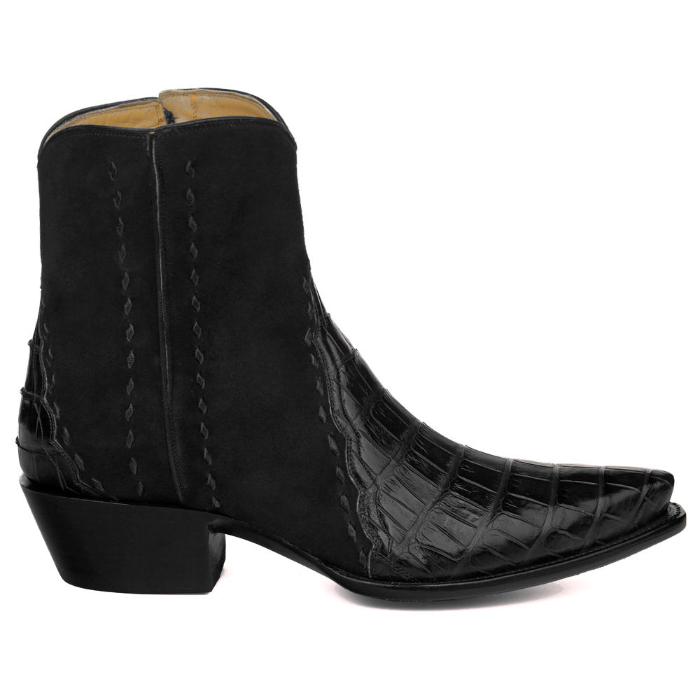 Crocodile with Nubuck Ankle Zipper - Back at the Ranch