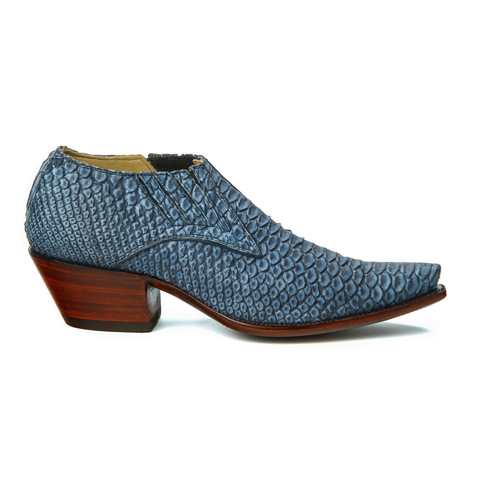 Sueded Python Shoe Boot - Indigo - Only Size 9 1/2 Womens - Back at the Ranch