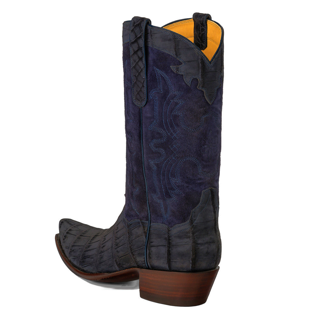 Crocodile Sueded with Nubuck 12" - Navy - Back at the Ranch