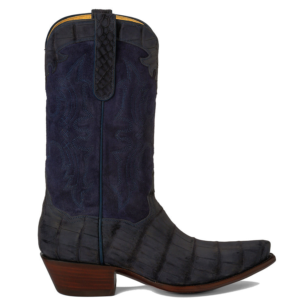 Crocodile Sueded with Nubuck 12" - Navy - Back at the Ranch
